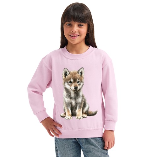 Wolf pup girls sweatshirt - wolf,