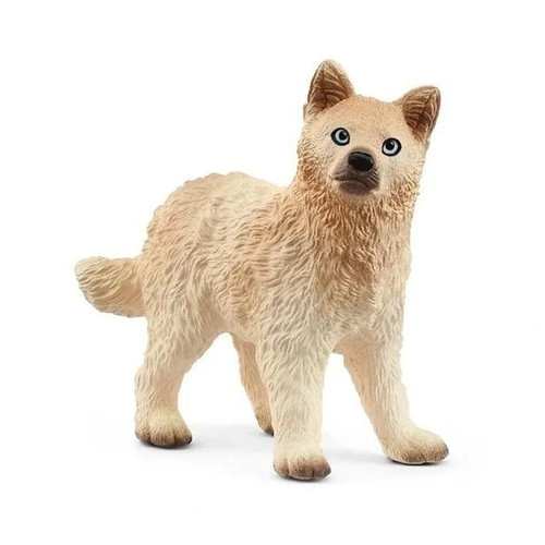 Polar wolf pup figurine - polar,