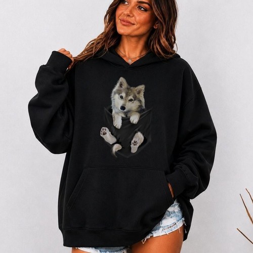 Wolf white pup pocket - pup,